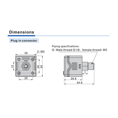 DPSP1B-10050T AIRTAC PRESSURE SWITCH 1/8" NPT PNP W/NANO QUICK DISC. & 5M CABLE
